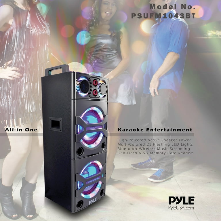 Pyle - Pro Sound PSUFM1043BT Wireless Bluetooth PA Loudspeaker Karaoke  Entertainment System
