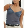 thumbnail image 4 of Musuos Women Summer Camisole, Sleeveless  Backless Mesh Patchwork Slim Fit Summer Sheer Tops Casual Vest, 4 of 7