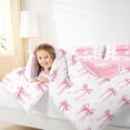 thumbnail image 3 of Erosebridal Letter Monogrammed B Twin Comforter Sets 3-Piece For Kids,Girls Cartoon Ribbon Bowknot Bedding Set,Pink Reversible, 3 of 6