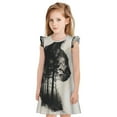 thumbnail image 1 of Fotbe Double Exposure Cat Forest Vestido de Dormir para Niñas de 3 a 10 Años, Mangas Cortas, Estilo Princesa, Pijama Camisón con Mangas Voladas-Medium, 1 of 6