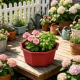 thumbnail image 2 of Hexagon Planter Pot, Thickened Plastic Flower Container with Drainage for Succulents Herbs Balcony Garden, Green, 2 of 6