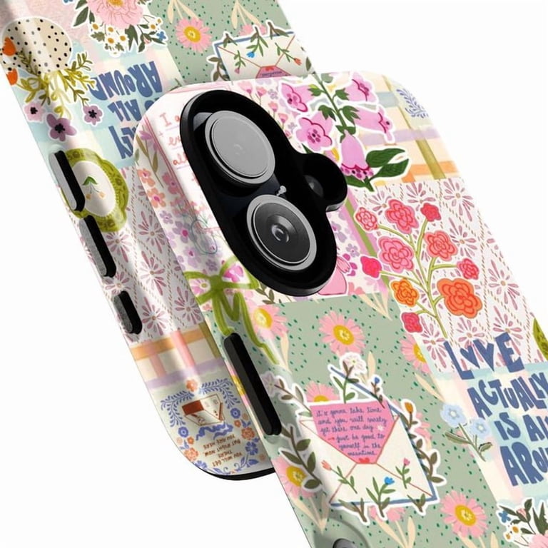 Love Actually Is All Around Floral Patchwork Phone Case