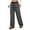 Black, variant on SHEWIN Womens Sweatpants Classic Plaid Straight Leg Trousers High Waist Baggy Workout Pants with Pockets