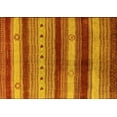 thumbnail image 1 of Ahgly Company Machine Washable Indoor Rectangle Oriental Yellow Industrial Area Rugs, 8' x 12', 1 of 4