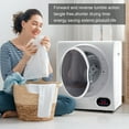 thumbnail image 5 of Ktaxon 1.6 cu. ft. Compact Electric Dryer With LCD Touch Panel & Stainless Steel Tub for Home, Apartment, Dorm,White, 5 of 9
