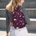 thumbnail image 5 of Lsque Space Dinosaur Pattern Canvas Daypack, Durable Backpack, High-quality Versatile Backpack,Vintage Compact Backpack-Small, 5 of 6