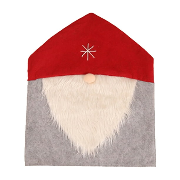 Matsuzay Arreglo de la cubierta trasera de la silla de Navidad Funda protectora familiar Elementos a prueba de polvo Protector Restaurante Cocina Hotel Kits de decoración para fiestas Sombrero rojo Matsuzay HA069372-01