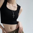 thumbnail image 3 of Camisola de algodón tejida con tirantes anchos para cubrir el pecho, prenda exterior sin mangas de verano para mujer, top ajustado para chica sexy, 3 of 6