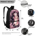 thumbnail image 5 of Uourmeti Multiple Pockets Backpack for Travel Daily Use, 17 Inch Adjustable Comfort Straps School Bag, Salamander Floral Pattern, 5 of 6