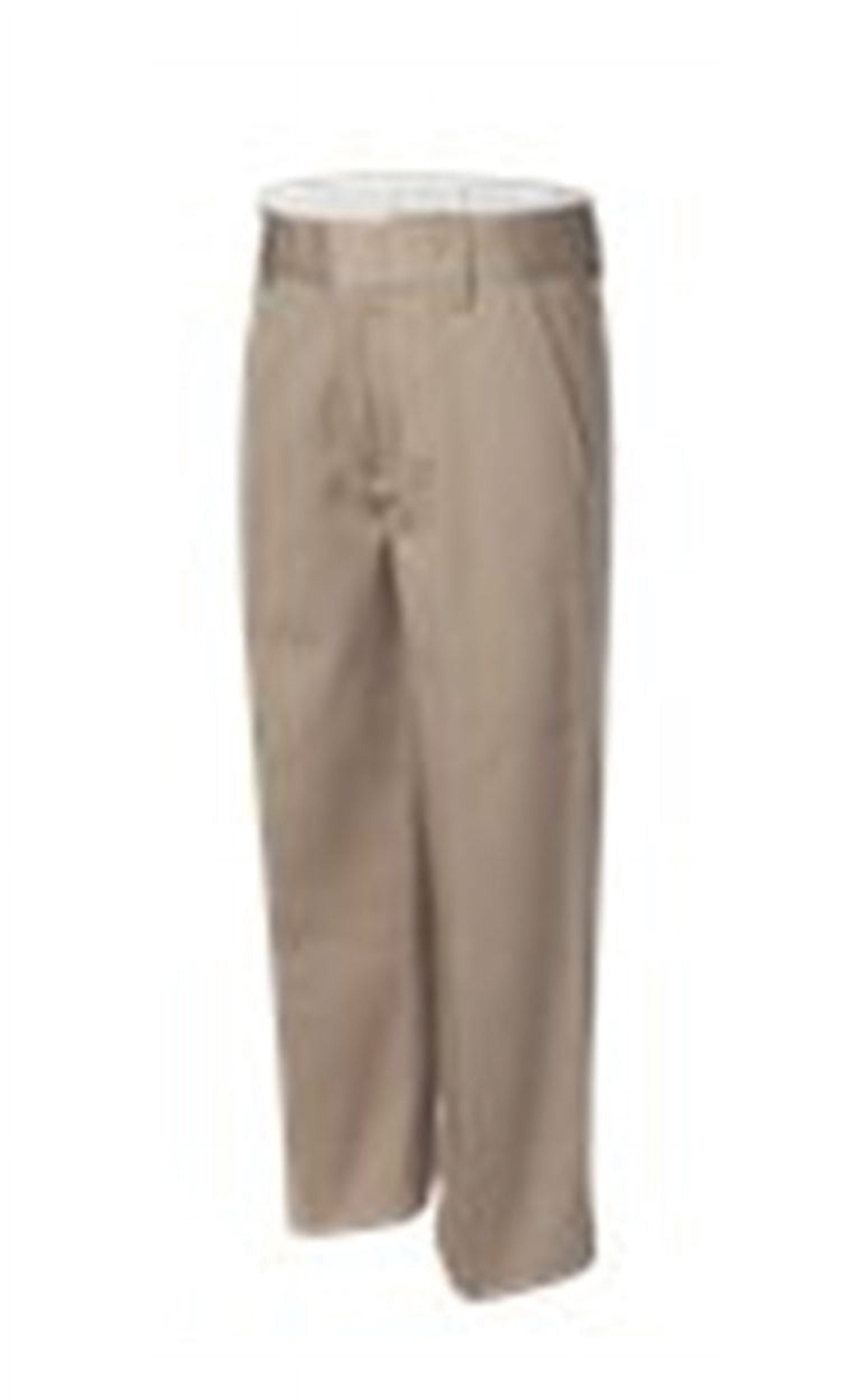French Toast Boys School Uniform Adjustable Waist Work Wear Finish Relaxed Fit Pants, Sizes 4-20, Slim, & Husky