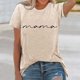 thumbnail image 1 of MKLEKYY Camiseta Mujer Camisetas Casuales De Moda Para Mujer, Con Cuello Redondo, Estampadas, De Verano, De Manga Corta, Holgadas E Informales Talla M, 1 of 3