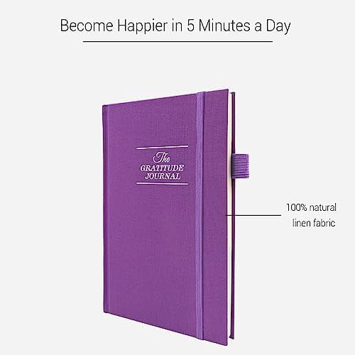 The Gratitude Journal: Inspire Thankfulness, Mindfulness, Positivity, Happiness,Upgraded with Pen Holder, Inner Pocket & Elastic Closure Band (Purple)