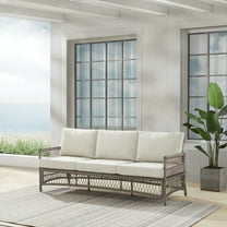 Outdoor Wicker Sofa - Patio Furniture Set - Coastal Style Seating - Modern Outdoor Sofa