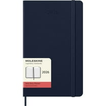 Moleskine, Moleskine Large Blue Daily Hard Cover 12 Month 2026 Planner, 5.25'' X 8.35'', 12-Month Calendar with Stapled Binding