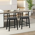 thumbnail image 5 of Costway 26-Inch Bar Stool Set of 2 Counter Height Saddle Stools with Upholstered Seat Black, 5 of 8
