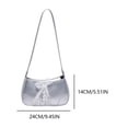 thumbnail image 2 of Likrtyny Bolso Hombro para Mujer Bolso PU para Axila Bolso Al Aire Libre (plateado), 2 of 7