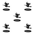 thumbnail image 3 of Maytalsory 1/2/3/5 Unique New Halloween Black Riding Witch - Exquisite Workmanship Fashionable And Festive Making Broom Witch 5PCS, 3 of 6