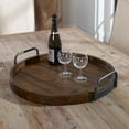 thumbnail image 5 of Uttermost Reine Coastal MDF Wood and Metal Serving Tray in Brown/Gray, 5 of 5