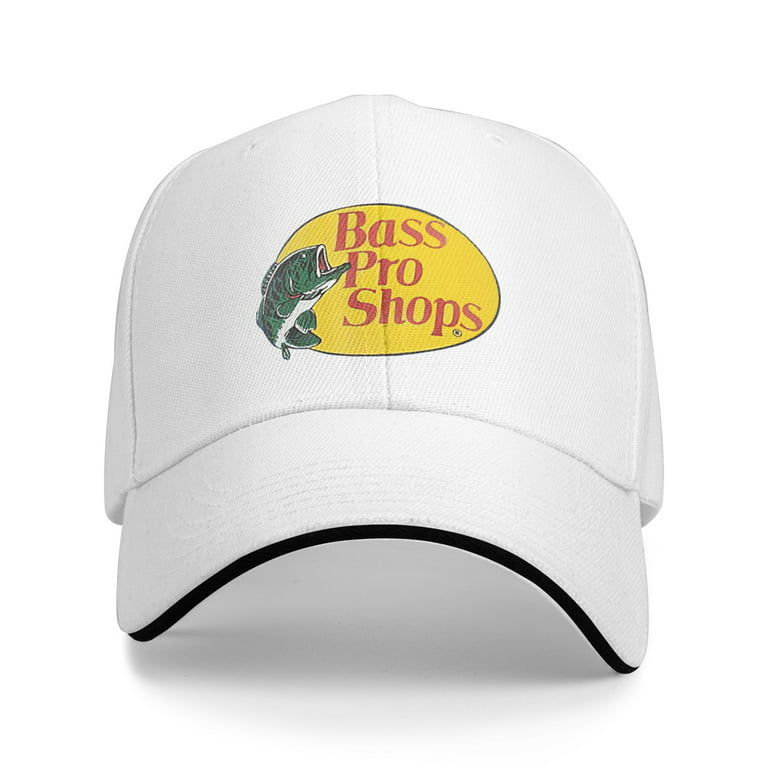 Bass Pro Shop Casquette White- One Size Fits All Snapback Closure - Great  for Hunting & Fishing 