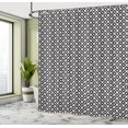 thumbnail image 4 of Ambesonne Flower Shower Curtain, Monochrome Flora Shape Print, 69"Wx84"L, Black Off White, 4 of 4
