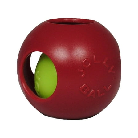 Jolly Pets Teaser Ball Erratic Interactive Tough Dog Chew Toy Red 4.5 inch