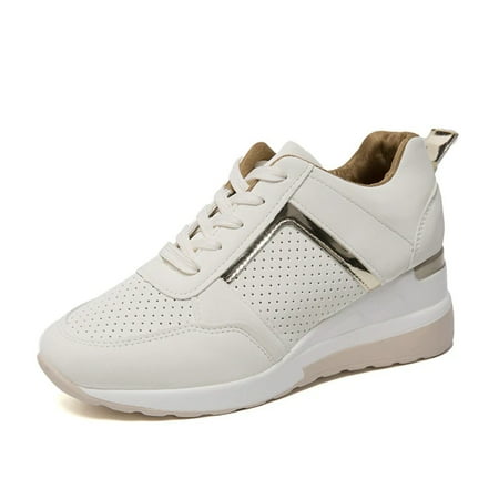 

Sneakers Platform Wedge Heel Casual Shoes Lace-up Mesh Sneakers