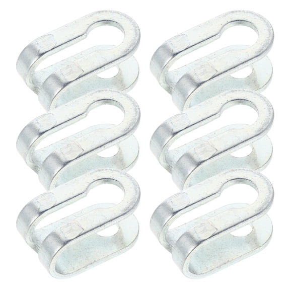 LOLIPPYY 6Pcs Gym Equipment U Shape Clamp Silver Steel Wire Rope Clip Fitness Cable End Fitting