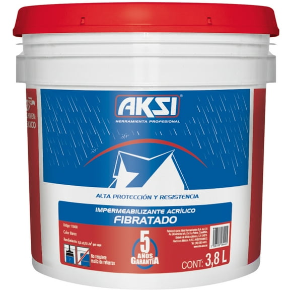 Impermeabilizante Fibratado Aksi Galón de 3.8 L Blanco