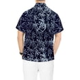 thumbnail image 2 of HAPPY BAY Men's Camp Beach Hawaiian Button up Casual Shirts XL Black, Palm Trees Summer Vacation Holiday, 2 of 6
