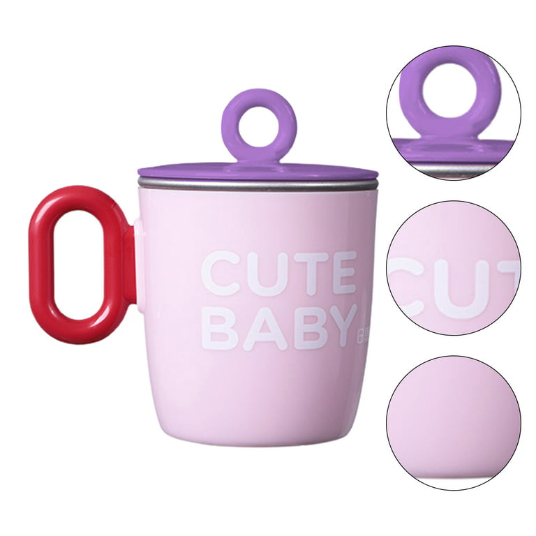 Baby Kids Toddler Sippy Cup Mug for Milk, Coffee, Stainless Steel