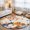 Beige, variant on 2x3 Ft Entryway Area Rug, Thanksgiving Kitchen Rug Runner Washable Floor Mat, Boho Fall Squirrel Pumpkin Maple Stripe Non Slip Indoor Door Mat Throw Carpet for Bathroom Living Room Bedroom