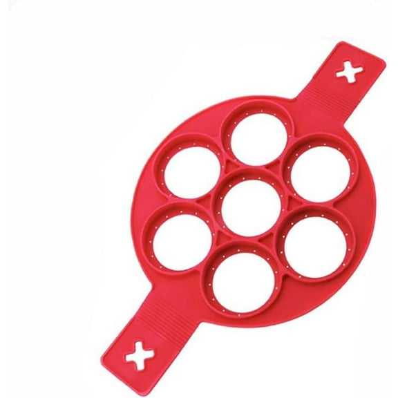 LQQBOX Nonstick Pancake Molds Ring Silicone Fried Egg Mould Reusable Pancake Maker Egg Ring Kitchen Cooking Baking Tools (Round Shape)