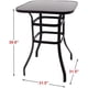 thumbnail image 5 of Mesa de Comedor para Exteriores Zimtown Cuadrada con Superficie de Vidrio 31,5 Estructura de Acero Negro, 5 of 8