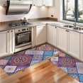 thumbnail image 3 of Kitchen Rugs Sets Of 2,Multicolor Ethnic Mandala Pattern Anti Fatigue Kitchen Mat Rugs Non Slip Washable,Decorative Kitchen Floor Mats for Kitchen,Sink,Laundry,17"X47", 3 of 5