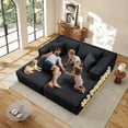 thumbnail image 6 of 80.3" Oversized Double Lounge Chaise, Boneless Lounge Sofa Bed with 4 Pillows Cloud Loveseat Sleeper Couch for Indoor Living Room, 6 of 9