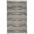 thumbnail image 2 of 5' X 8' Gray Tan And Silver Abstract Hand Woven Stain Resistant Area Rug With Fringe, 2 of 5