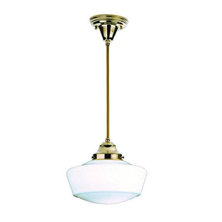 Meyda Tiffany 50648 1 Light "Schoolhouse" Mini Pendant - Brass