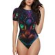 thumbnail image 1 of Fotbe Futuristic Cat Warrior Body de Mujer con Cuello Redondo y Mangas Cortas, Sin Mangas Ajustado, Suave, Cómodo y Básico-Small, 1 of 7