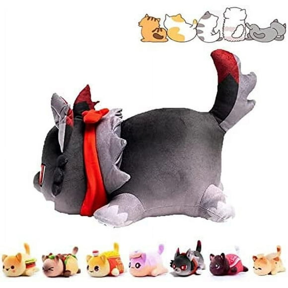 Cat Food Plushies, Plushies Cat Meow Meow, Meow Meow Plushie, Cola Fries Sandwich Werewolf Hamburger Werewolf, for Children and Fans Collection,Funny Doll,Cute Doll,Black