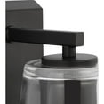 thumbnail image 4 of Vertex Collection One-Light Matte Black Clear Glass Contemporary Bath Light, 4 of 13