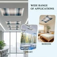 thumbnail image 4 of Ceiling Light Cover for Classroom, Brown Blue Checkered Plaid Magnetic Fluorescent Light Covers Filter for School,Office, 2X4&nbsp; FT, Pack of 3, Rustic Buffalo Plaid, 4 of 8