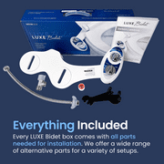 LUXE Bidet NEO 185 - Self-Cleaning, Non-Electric Bidet Attachment, Rear and Feminine Wash Blue