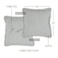 thumbnail image 3 of VHC Brands, Sawyer Mill Ticking Stripe Euro Sham, Black, 26x26, 3 of 5