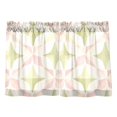 thumbnail image 7 of Yayeee Kitchen Curtains Light Filtering 27"x24" Rod Pocket Short Cafe Window Panel, Pastel Pink Geometric, 7 of 7