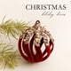 thumbnail image 5 of 3PC 8cm Wine Red Velvet Hollow Christmas, 5 of 5