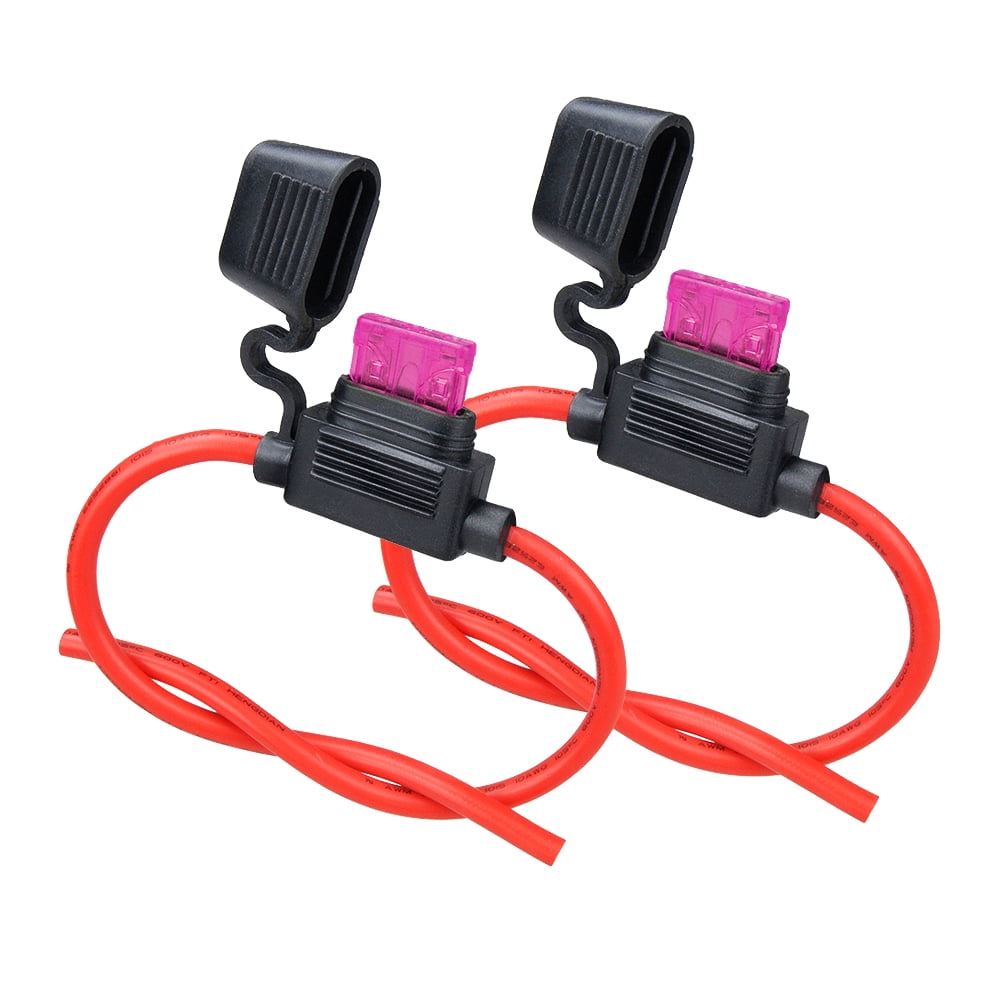 E-TING 2 Pack 40 AMP Inline Fuse 10 Gauge Fuse Holders 12v Waterproof ...
