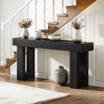 thumbnail image 7 of Tribesigns 63-Inch Long Console Table, Farmhouse Entryway Table for Entrance, Hallway, Living Room（Black), 7 of 7