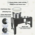 thumbnail image 3 of Elevated Dog Bowls, Elevated Pet Feeder Stand With Slow Feeder Bowls, 4 Height Adjustable Non-slip Raised Dog & Cat Feeder Bowls, 3 of 7