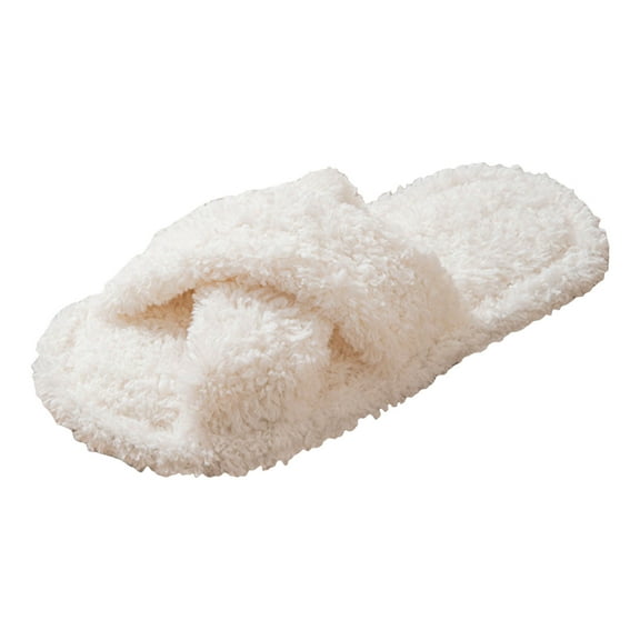 YLYL Women's Slippers Open Toe Rubber Sole Slip on Soft Lightweight Non Slip Indoor Outdoor House Slippers