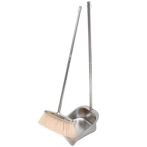 ELAYARD 1 Set Cleaning Brushes for Household Use Dustpan and Broom Set Silver